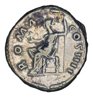 Alternative view of Antoninus Pius AR Denarius - ROMA COS III